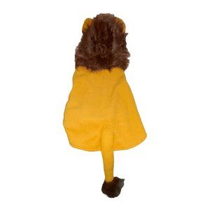 NWT Top Paw Lion Coat Outerwear Costume Faux Fur Tail Halloween Party Dog M